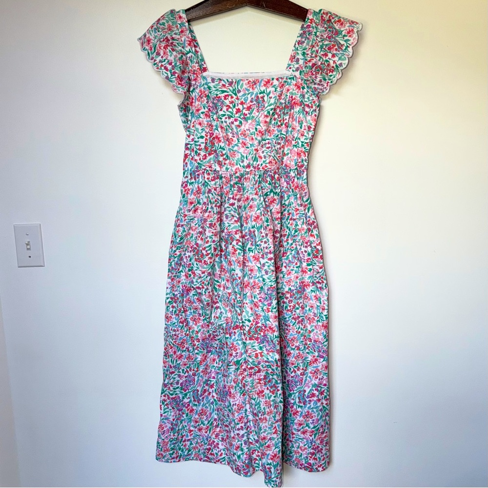 J. Crew Ruffle-sleeve Midi Dress in Bright Spearamint - Picture 4 of 13